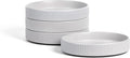 Stone Lain Haven Modern Stoneware 4 Piece Pasta Bowls Sets Dish Set for 4 Reactive Glaze Grey
