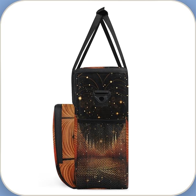 Abstract Christmas Tree Coffee Maker Carrying Bag Travel Storage Bag Compatible with K-Mini or K-Mini Plus Single Serve Coffee Brewer Carrying Case with Multiple Pockets &amp Shoulder Strap