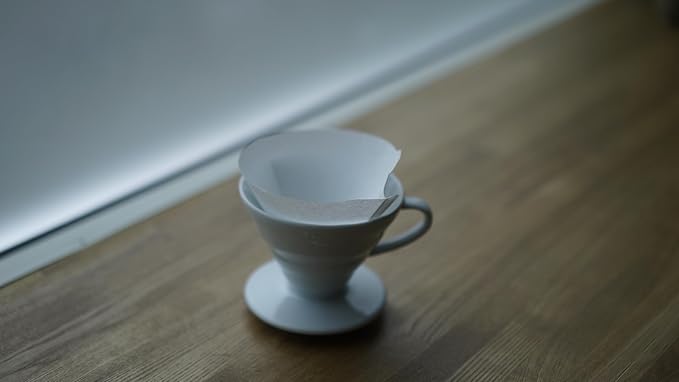Hario V60 Coffee Pour Over Kit Bundle Set - Comes with Ceramic Dripper Range Server Glass Pot Measuring Spoon and 100 Count Package of Hario 02W Coffee Filters
