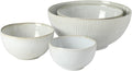 Gibson Elite Sandy Pines 4 Piece Nesting Bowl Set 4” 5.5” 7” &amp 9” Round Stoneware Bowls Reactive Glaze Finish Taupe Mixing Prep &amp Serving Bowls Microwave &amp Dishwasher Safe