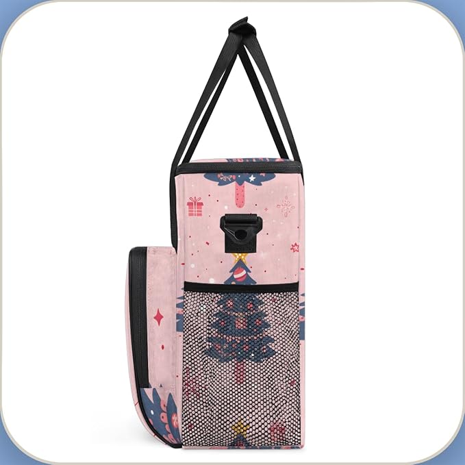 Gothic Xmas Tree Coffee Maker Carrying Bag Portable Travel Storage Tote Bag Compatible with K-Mini or K-Mini Plus Single Serve Coffee Brewer Carrying Case with Multiple Pockets &amp Shoulder Strap