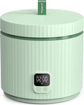 TOKIT Rice Cooker Small 3 Cup Uncooked /6 Cup Cooked Modern Multifunctional Mini Rice Cooker with 24-H Timer &amp Warmer for 1-3 People Ceramic Coated Non-Stick Pot 8 Cook Functions Avocado Green