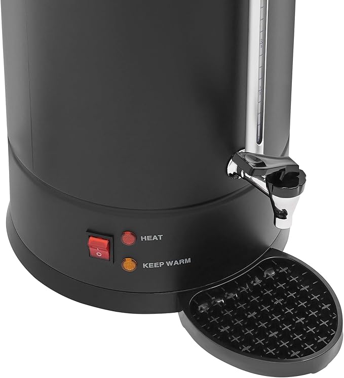 Commercial Electric Coffee Pot 25L Coffee Maker Large Stainless Steel Hot Beverage Dispenser with Auto Temp Control for Restaurants Offices Conference Rooms Cafes