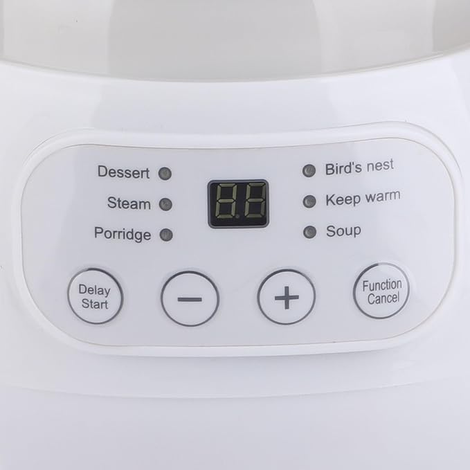 1L 200W Electric Stew Pot Ceramic Liner Versatile Cooker for Porridge Rice Soup