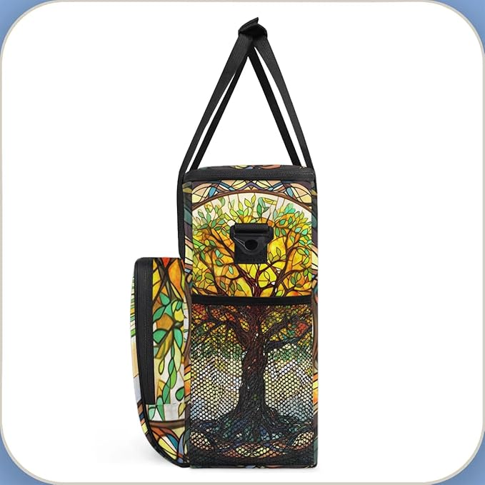 Coffee Maker Carrying Bag Glass Tree Single Cup Coffee Maker Travel Bag Compatible with Keurig K-Mini or K-Mini Plus Portable Storage Bag with Shoulder StrapAZ-188