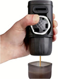 Portable Manual Espresso Coffee Maker - No Electricity Needed Compact &amp Lightweight for Travel Car Desk Home Use