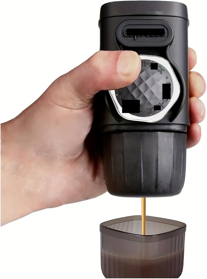 Portable Manual Espresso Coffee Maker - No Electricity Needed Compact &amp Lightweight for Travel Car Desk Home Use