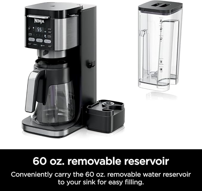 Ninja DualBrew Pro CFP101 Drip Coffee Maker – Hot &amp Iced K-Cup Compatible 3 Brew Styles 60oz Reservoir – Black