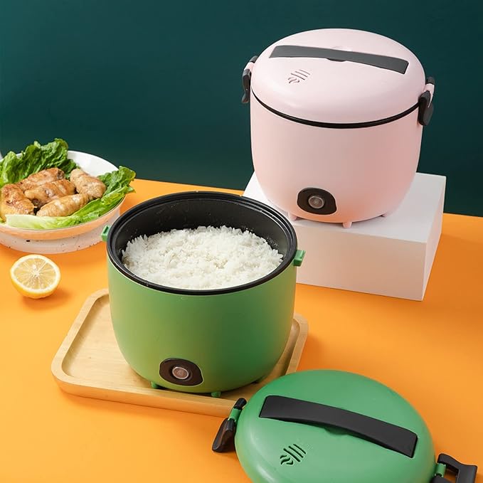 Rice Cooker Mini Rice Cooker With Non-Stick Removable Inner Pot/Keep Warm Function(Pink)