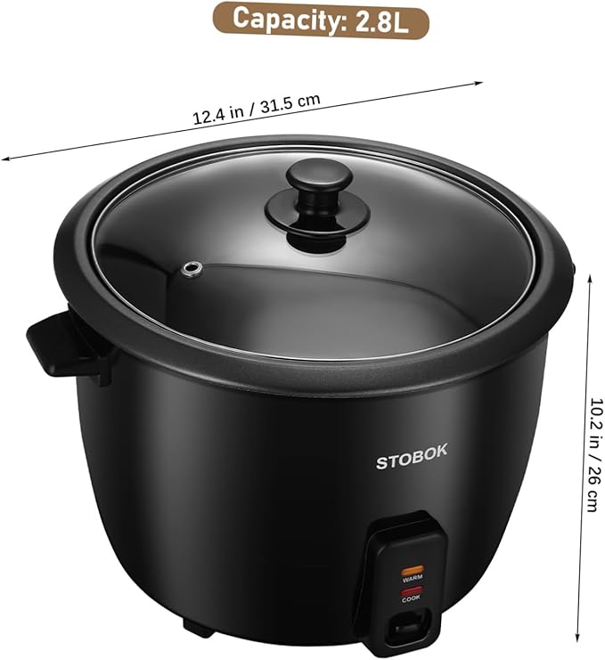 VILLCASE Electric Rice Cooker with Clear Lid Portable Multi-functional Stew Pot for Camping and Travel Space-saving Personal Cooker with US Plug for Rice Soups Oatmeal and Steamed