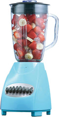 12-Speed Countertop Blender with Pulse Function – 50oz BPA-Free Jar Stainless Steel Blades Ice Crusher &amp Smoothie Maker 350W Kitchen Blender (Blue)