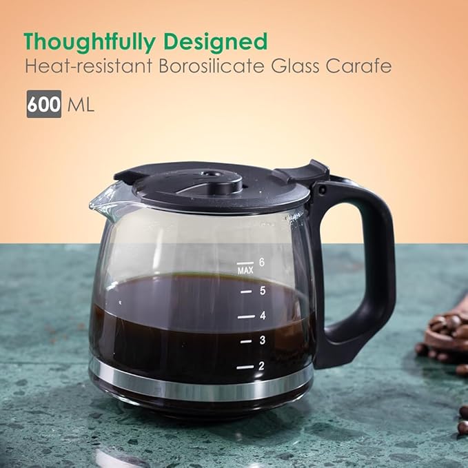 Coffee Maker Borosilicate Glass Carafe Anti-Drip System Fitered Water Drip Coffee Tank