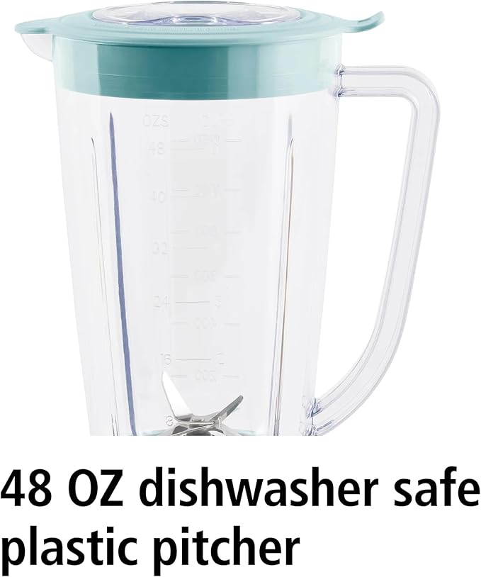500W 6-Speed Blender with 48oz/1.5L Dishwasher-Safe Pitcher Stainless Steel Blades Cord Storage &amp Skid-Resistant Feet Blue Cameo/Lilac Bloom for Smoothies Soup Vegetables 2026 Kitchen Essentia