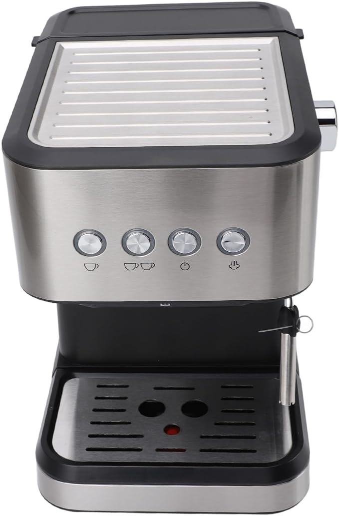 Yosoo Semi Automatic 20Bar Coffee Maker High Temperature Steam Fast Preheating Milk Froth Professional for Home Office Black 1.5L