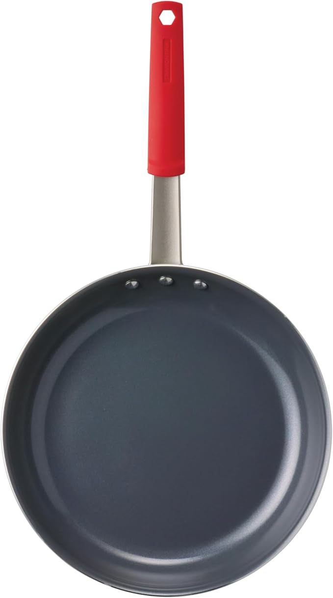 Tramontina Professional 12-Inch Ceramic Non Stick Large Frying Pan Heavy-Gauge Aluminum Skillet with Ceramic Nonstick Coating Dishwasher and Oven Safe Gray
