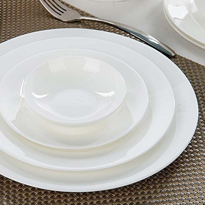 56 Heads jingdezhen Ceramics Dinnerware Sets Tableware Bone China Dishes Set Pot Rice Bowl Salad Noodles Bowl Dish Bowl-Round Plate 56pcs (Round Plate 56pcs)