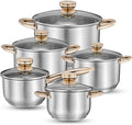 Pots and Pans Sets Frying PanCookware Set Soup Pot Stainless Steel Stew Cooking Pots Cooker Casserole Kitchen Saucepan Double Boiler Steamer