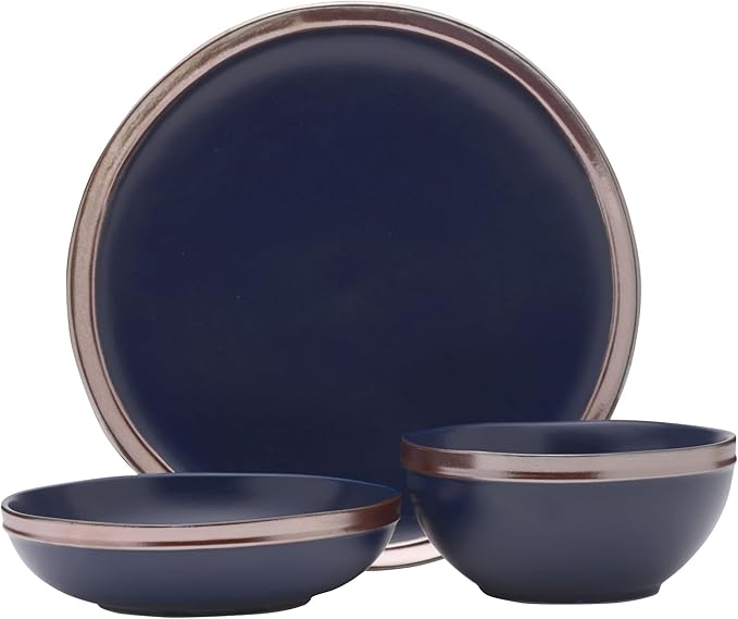 Mikasa Miller 12 Piece Dinnerware Set Service for 4 Blue