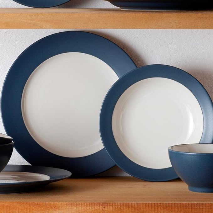 Noritake Colorwave Blue 12-Piece Rim Dinnerware Set Service for 4