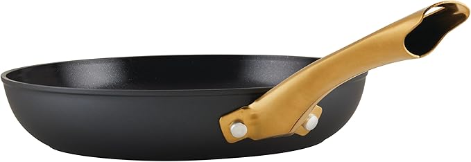 Farberware Forged Induction Ceramic Nonstick Pots and Pans Set with Lids and Kitchen Cooking Tools - Dishwasher Safe Suitable for All Stovetops 12 Piece Cookware Set - Black and Gold