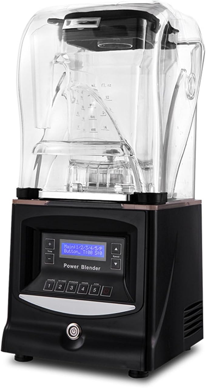 Smoothie Blender 1.5 Liter 1800W with Sound Isolated Hood for Crushed Ice Smoothies and Purees Professional Countertop Blender
