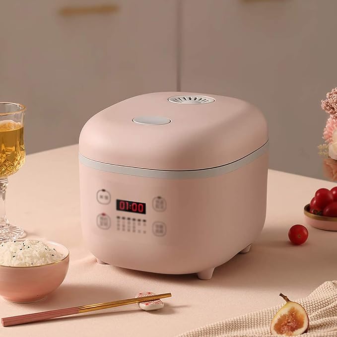 Mini Rice Cooker Household Multifunctional Intelligent Appointment Timing Rice Cooker Non-Stick Inner Pot for 1-4 People 2 Liters 500W