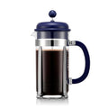 Bodum 34oz Caffettiera French Press Coffee Maker with Reusable Stainless Steel Filter BPA-Free Plastic Carafe Midnight Blue