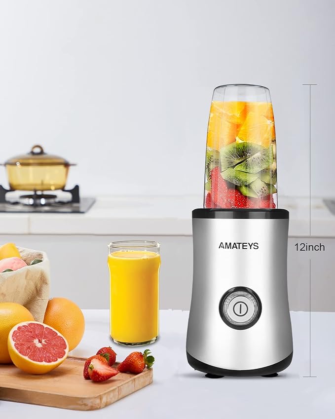 Personal Blender with Button350W Professional Kitchen Blender for Smoothies and ShakesPortable Smoothie Maker MixerEasy Cleaning&ampOperationSuitable for Carrying or Storage