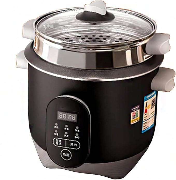 Rice Cooker with Steamer Non-Stick Inner Pot Intelligent Insulation Make Rice &amp Steam Healthy Food &amp Vegetables(4L) ()