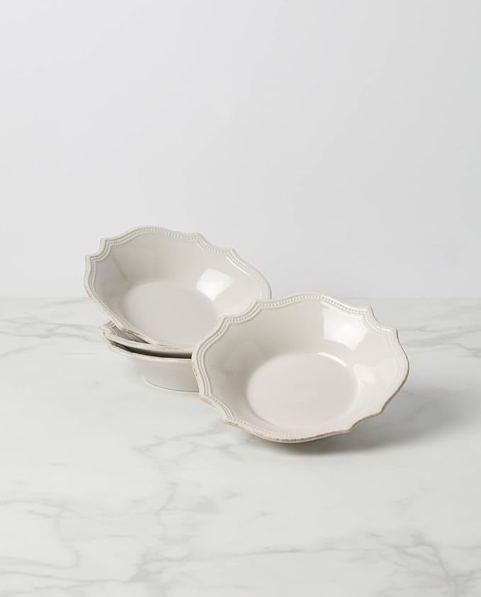 Lenox 895713 French Perle Bead Pasta Bowls Set Of 4