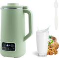 Nut Milk Maker Machine 20 oz Automatic Milk Machine with 10 Blades Plant-Based Milk Oat Soy Dairy Beverages Soy Milk Maker with 12 Hours Timer/Keep Warm/Auto-clean(Green)