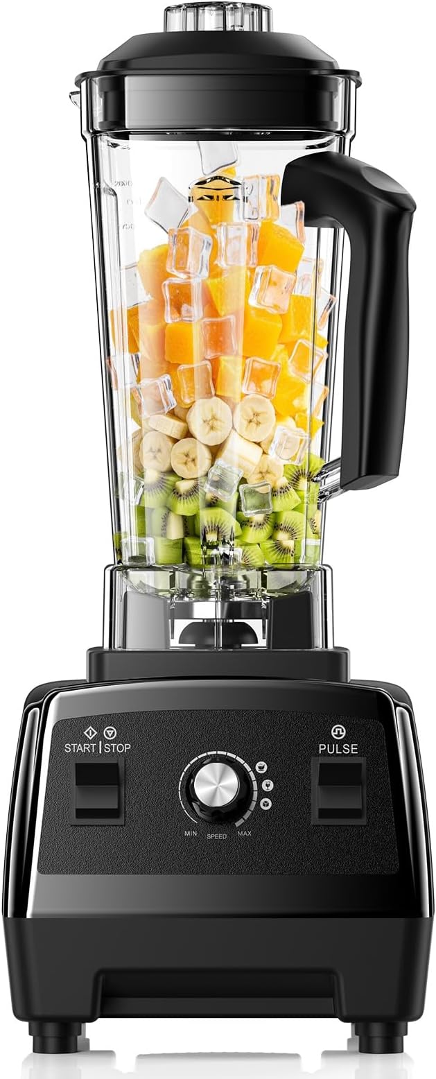 Blender for Smoothies Ice Crushing Frozen Fruits Countertop Blenders for Kitchen Smoothie Blender with 68Oz Pitcher Black