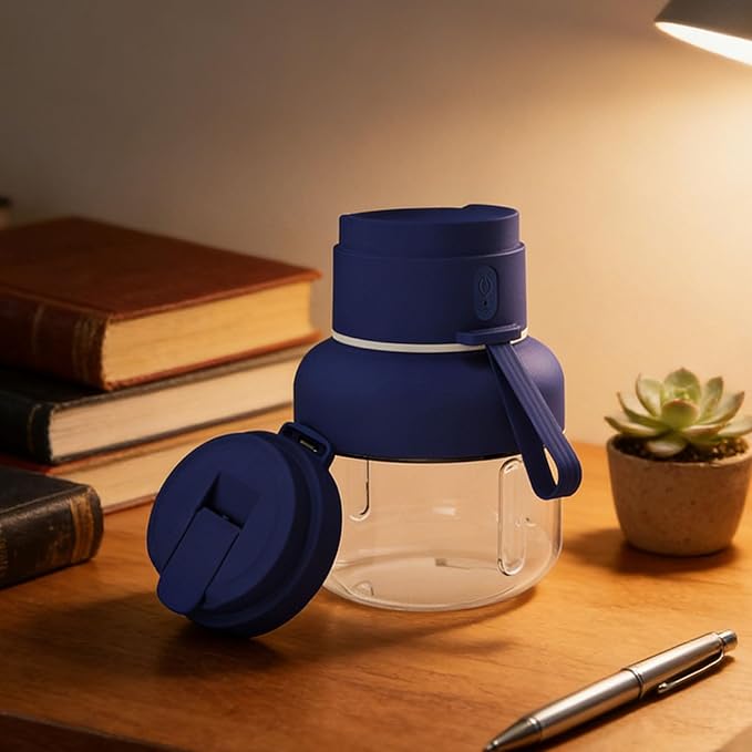 Portable Blender 850ml USB Rechargeable Blender with 12 Leaf Stainless Steel Cutter 21000 RPM for Office Kitchen Travel