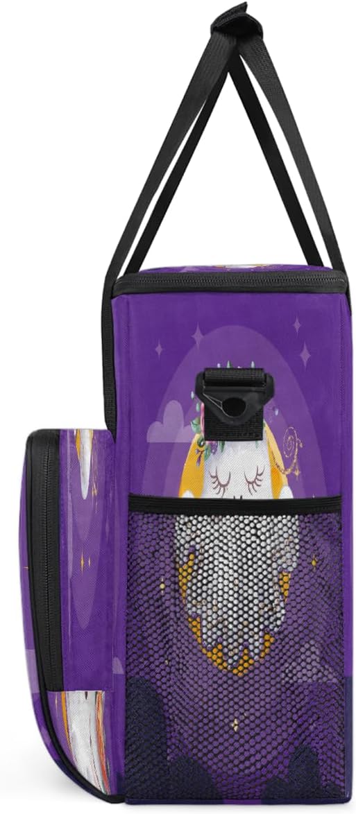 Halloween White Ghost Flower Coffee Maker Carring Bag Travel Carrying Storage Tote Bag Compatible with Keurig K-Mini or K-Mini Plus Portable Single Serve Coffee Brewer Case with Pockets