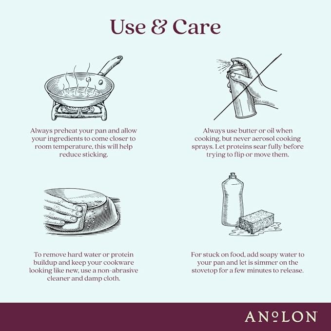 Anolon Nouvelle Stainless Steel Cookware Pots and Pans Set 10 Piece