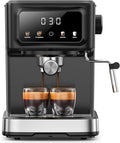 Espresso Machine 15 Bar Compact Electric Coffee Maker with Milk Frother for Latte &amp Cappuccino Expresso Coffee Machines Removable Water Tank Ideal for Home and Office Use - Cafetera Espresso
