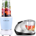 La Reveuse 250W Smoothie Blender (Sky Blue) + La Reveuse Small Food Chopper (Silver)