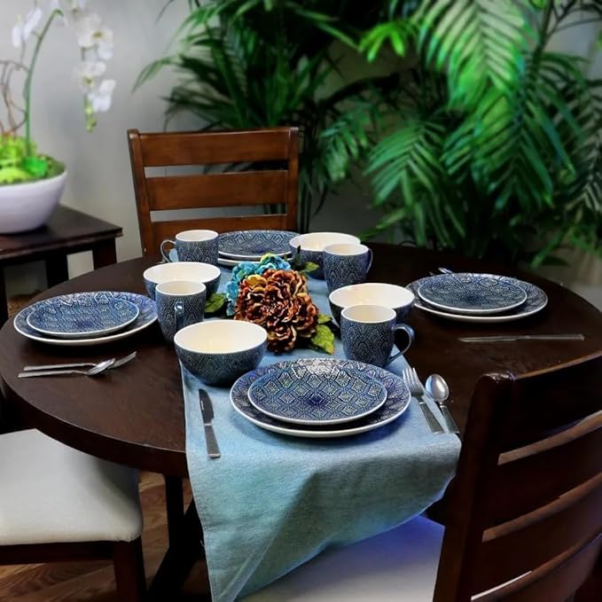 16-Piece Dinnerware Set Dinner Plate Dessert Bowl Mug Plates