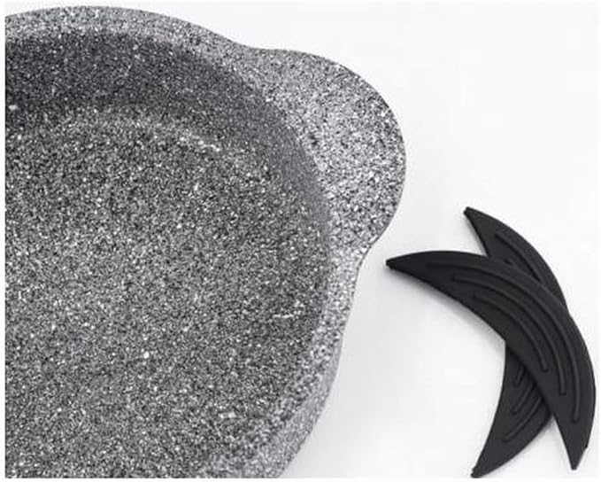 6Pcs/Set Cookware Set Kitchenware Saucepan Cooking Pot and Pan Set Non-St?ck Granite Stainless Steel Kitchen