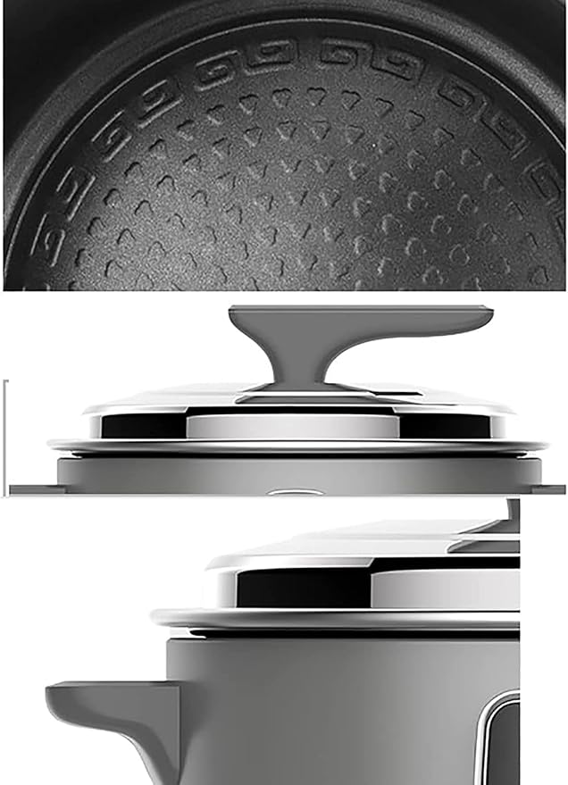 Rice Cooker 8/10/13/15/19/23/30L Large Thickened Honeycomb Black Crystal Non-Stick Inner for Restaurants Hotels (8L) ()