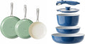 Redchef Ceramic Pots and Pans Set Non Stick Nonstick Kitchen Cookware Sets Non Toxic Pots and Pans Set Non Stick PFAS PFOA &amp PTFE Free Nonstick Frying Pans Set Ceramic Pan Skillet RV Cookwar