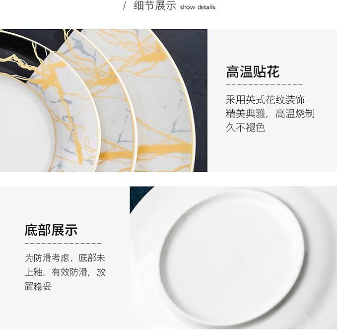 24-piece dinnerware sets dish set for 6 dinner plate set kitchen dish set with dinner plates and cup daily use lightweight for housewarming party plates and cups set