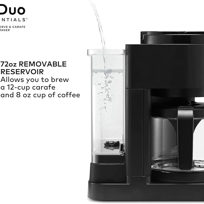 K-Duo Essentials Coffee Maker for Hot and Iced Drinks Single Serve KCup Pod Brewer and 12 Cup Carafe Drip Coffee Pot 72 oz Water ReservoirPause &amp Pour Feature Perfect for Home &amp Office Use