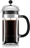 Bodum 34oz Chambord French Press Coffee Maker High-Heat Borosilicate Glass Polished Stainless Steel – Made in Portugal