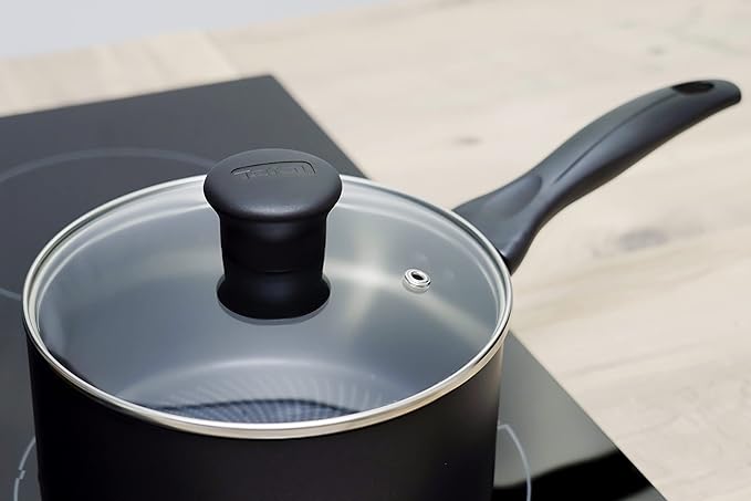 Tefal Cookware Set Saucepans Induction Black 3 Pc Set