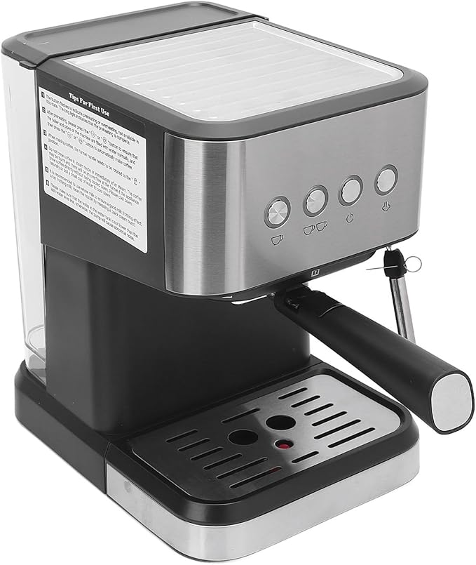 FILFEEL Compact Coffee Machine 20 Bar Coffer Maker with Milk Frother Steam Wand 1.5L Water Tank Quick Preheat for Cappuccino Latte (US Plug 110V)