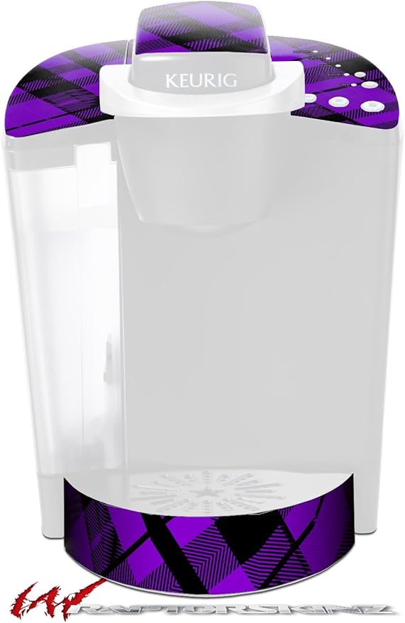 Decal Style Vinyl Skin compatible with Keurig K40 Elite Coffee Makers Purple Plaid (COFFEE MAKER NOT INCLUDED)