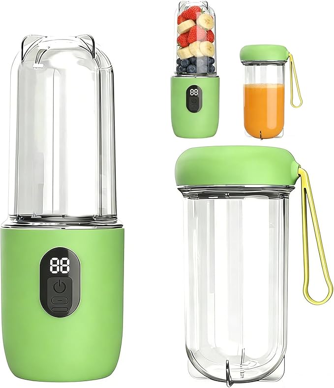 500ml Portable Blender USB Rechargeable Cordless Blender with 20800RPM Stainless Steel Cutter for Shakes Smoothies Juicer at Home Travel