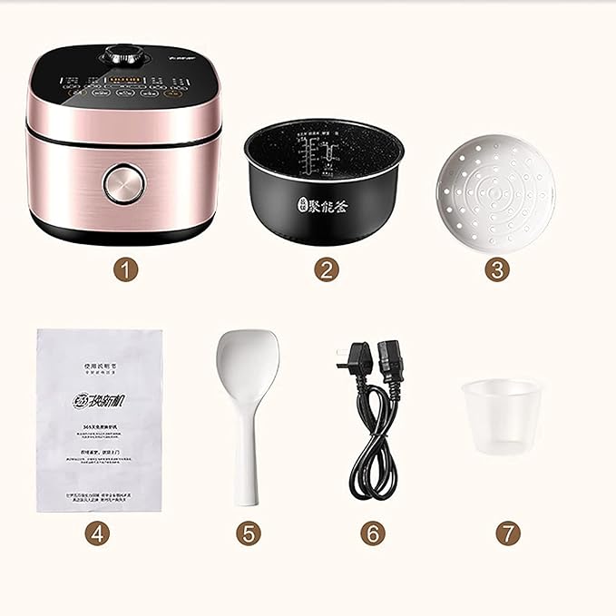 Rice Cooker Household Multi-Function Rice Cooker 6-Layer Thicken Non-Stick Liner24H Reservation and Heat Preservation