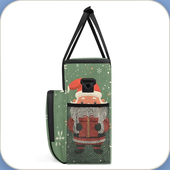 Abstract Santa Claus Coffee Maker Carrying Bag Magical Santa Claus Travel Storage Bag Compatible with K-Mini or K-Mini Plus Single Serve Coffee Brewer Carrying Case with Pockets &amp Shoulder Strap